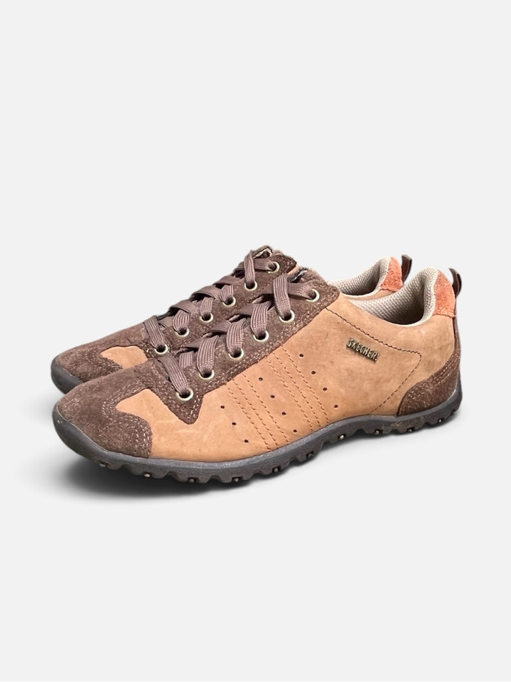 Skechers Signalize Lace-up Leather Oxford Sneaker in Gaucho Women’s Size 7